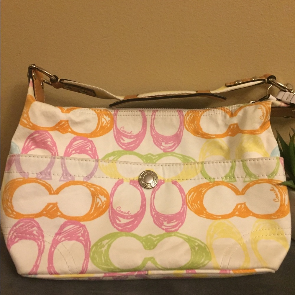 Authentic Coach Multicolored Shoulder Bag